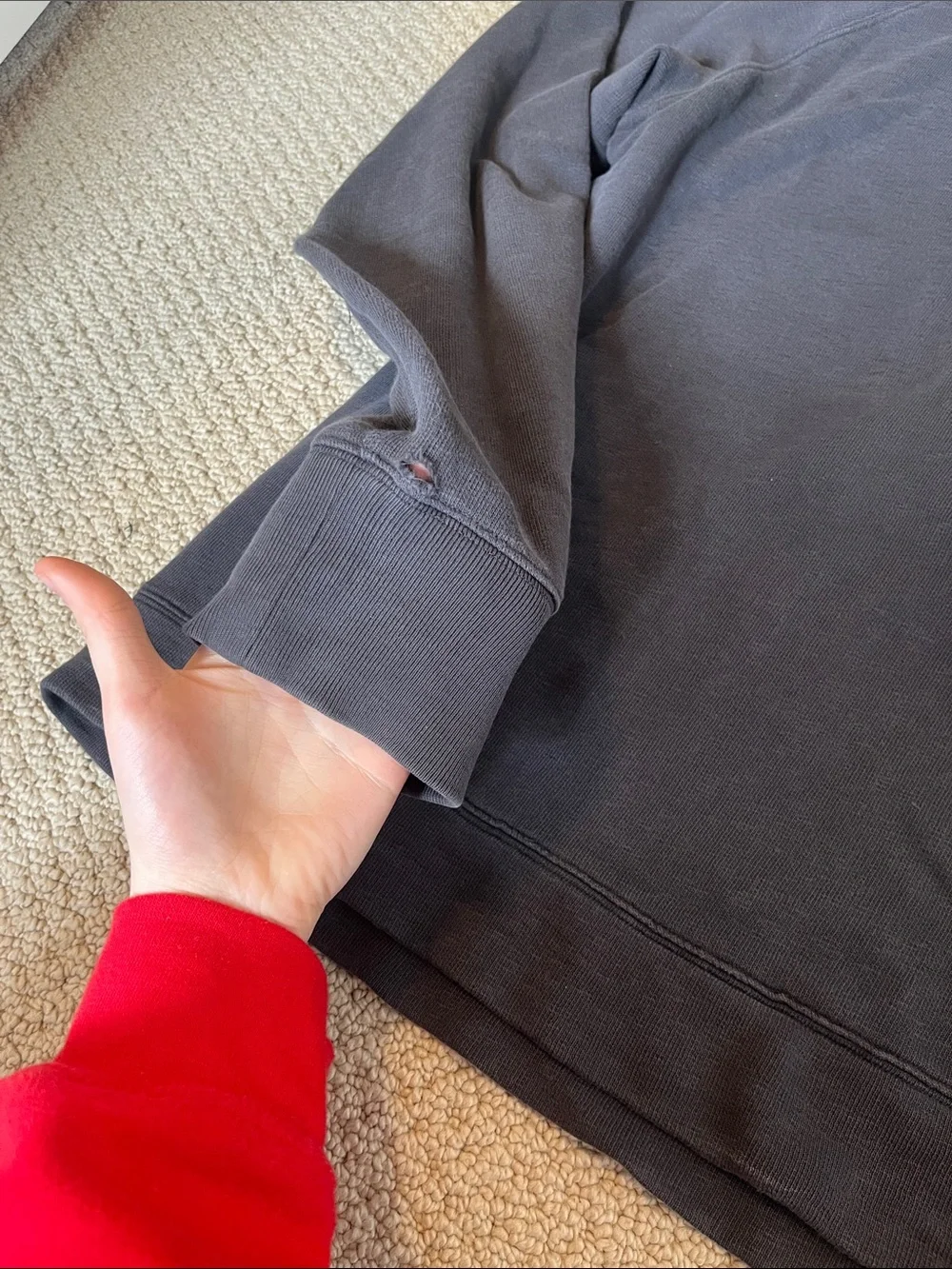 Lululemon Softstreme Crewneck Oversized Pullover Large Grey - Picture 3 of 4